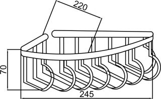 Полка угловая Boheme Imperiale золото 10417